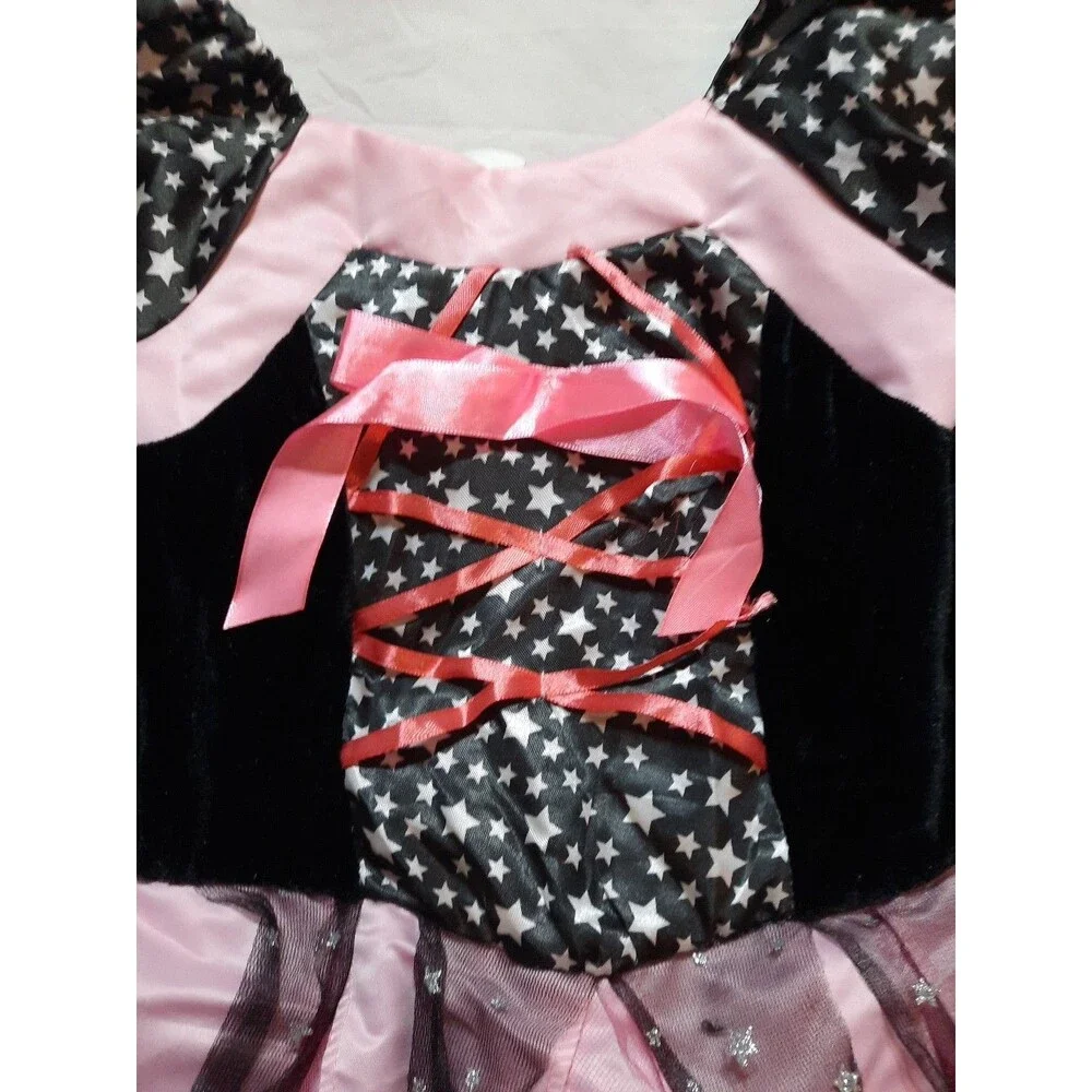 Pink & Black Halloween Girls Witch Costume Dress Only size 4-6 Years used